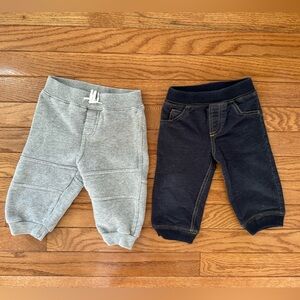 Ralph Lauren & Carter’s pants size 9 months gray blue baby bundle euc